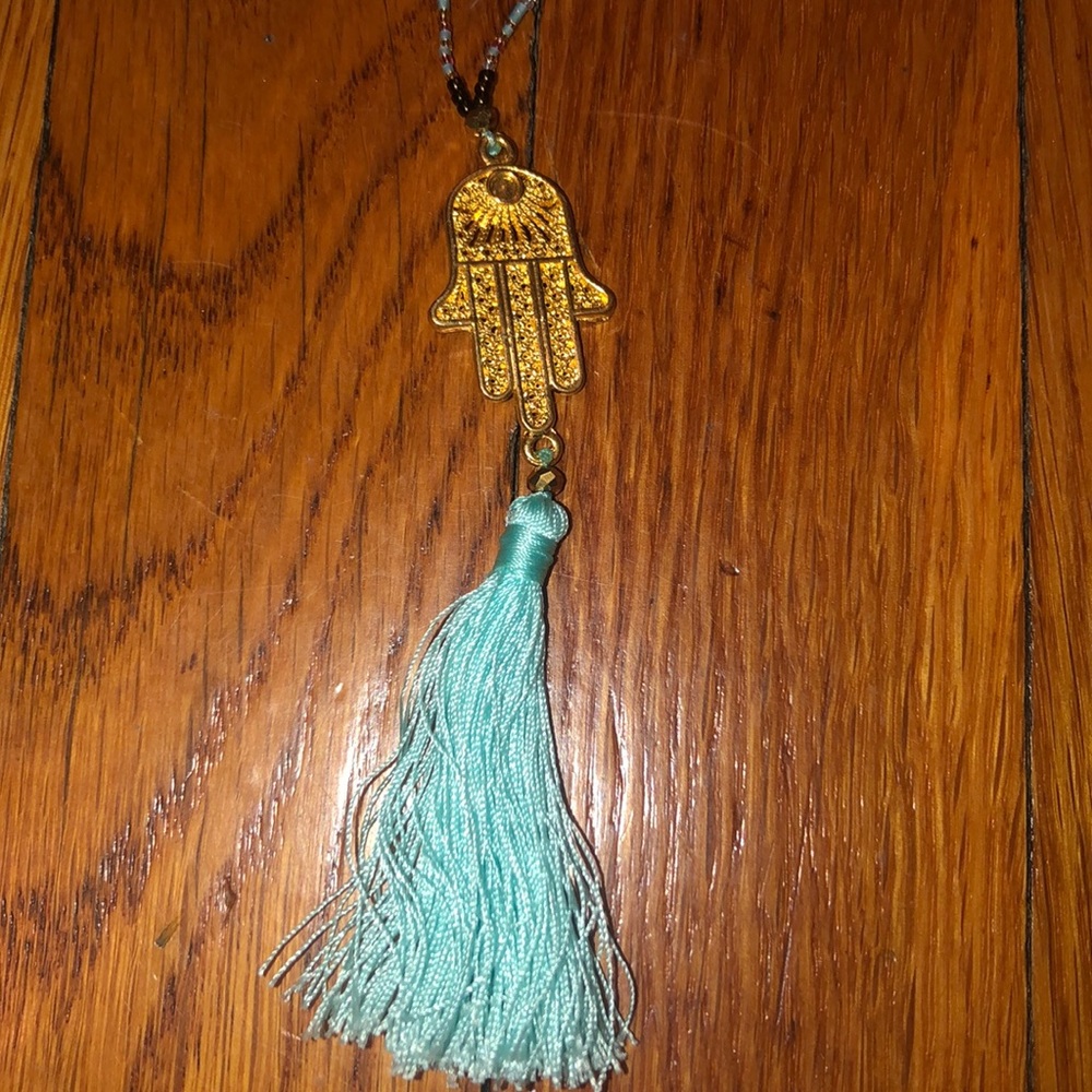 Hamsa Tassle Necklace